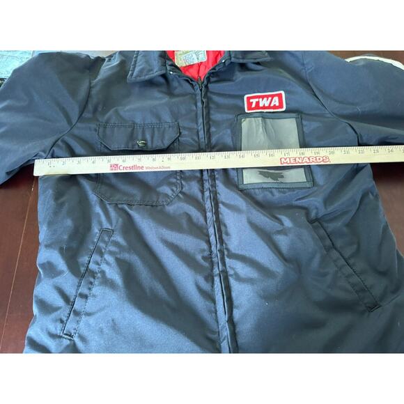 TWA Airport Airlines L Employee Uniform Ramp Crew Jacket VTG Personalized Flying - Picture 5 of 9
